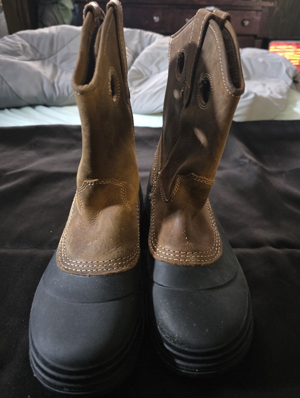 Georgia Boot Brown Work Boots Kids Size 6